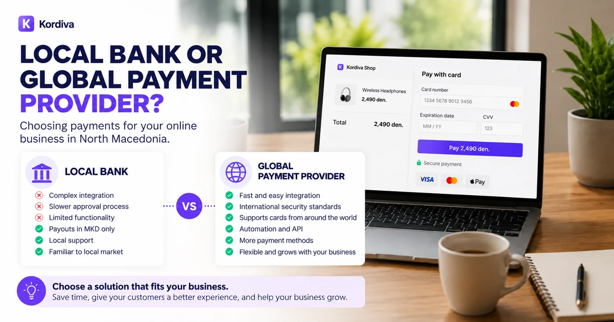 Local and global online payments for a Macedonian business
