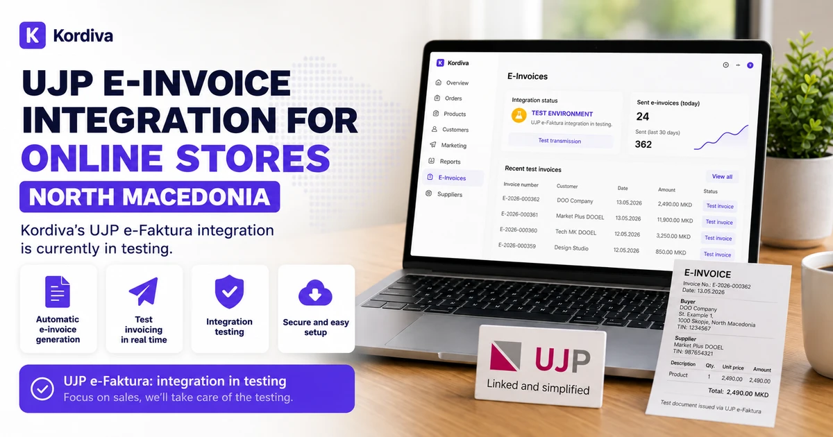 UJP fiscalization and documents for a Macedonian online store